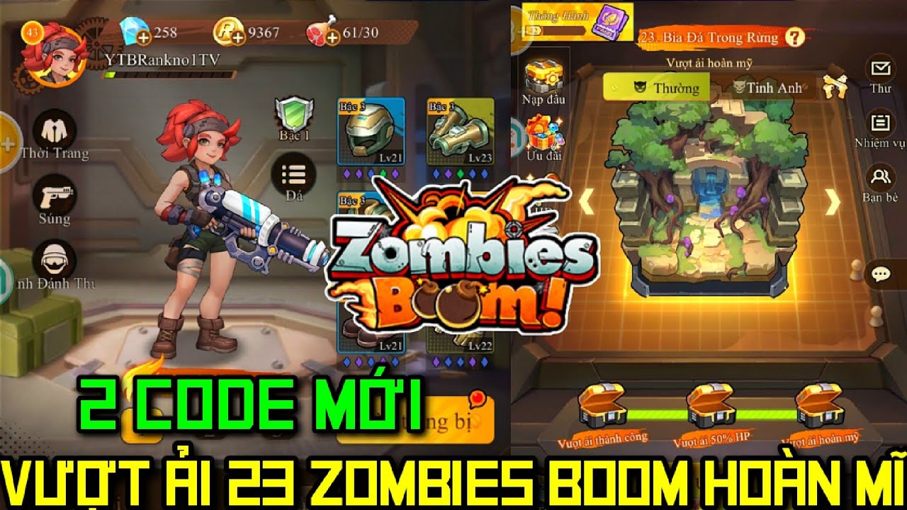 Zombies Boom Ngày 11+12 - 2 Code Mới & Vượt Ải 23 Hoàn Mĩ Cực Căng ...