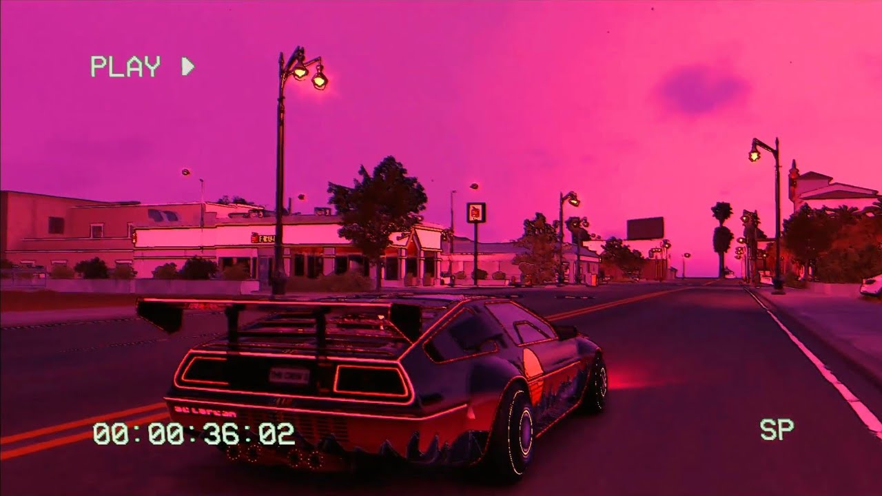 80s summer night drive in back to the future dmc (synthwave nostalgic mix)