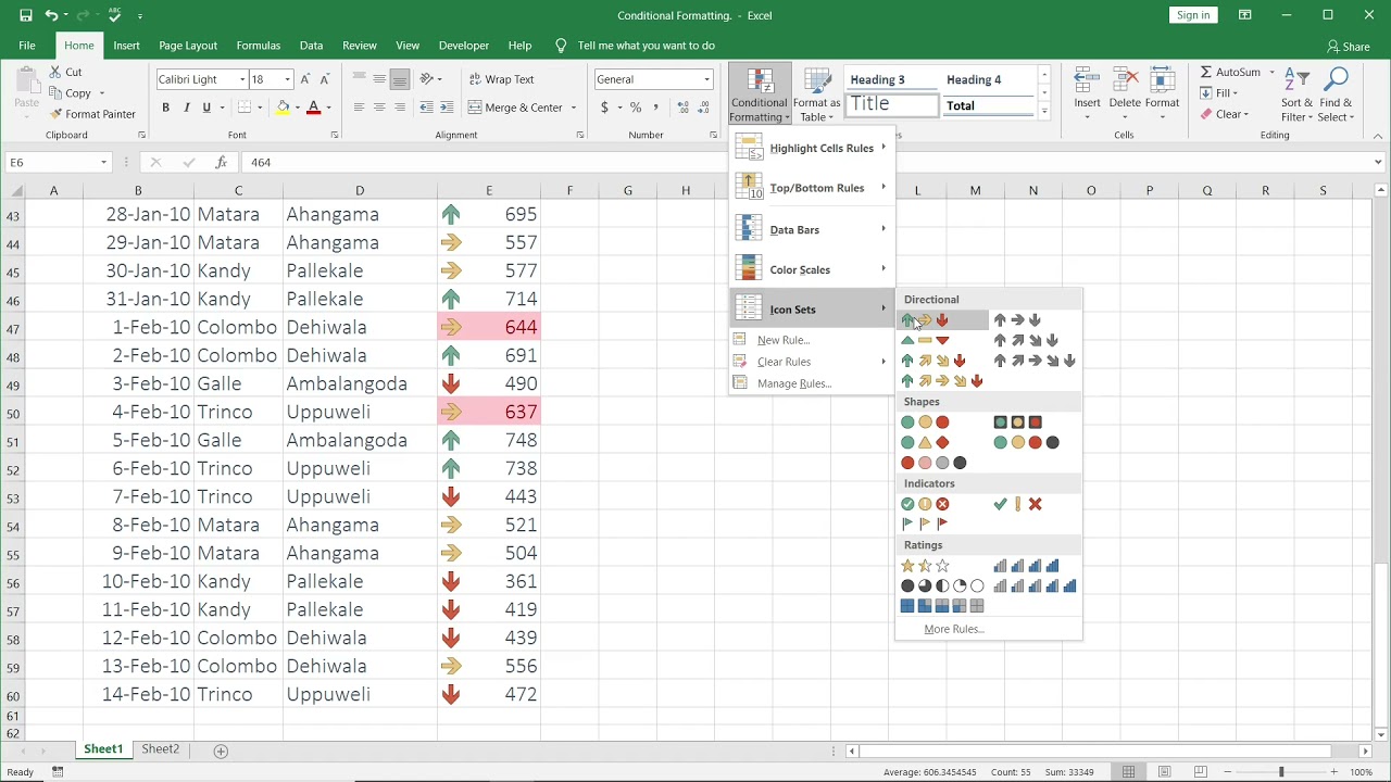 Microsoft Excel | Conditional Formatting in Sinhala | SINHALEN (සිංහලෙන්)