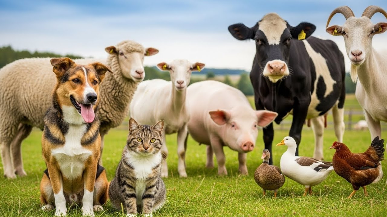Farm Animal Habitat Rabbit ,Kitten ,Duckling ,Monkey ,Chicken ,Pig ,Duck ,Cow ,Horse   Animal Sounds