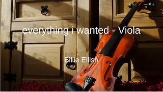 Billie Eilish - everything i wanted - Viola Sheet Music
