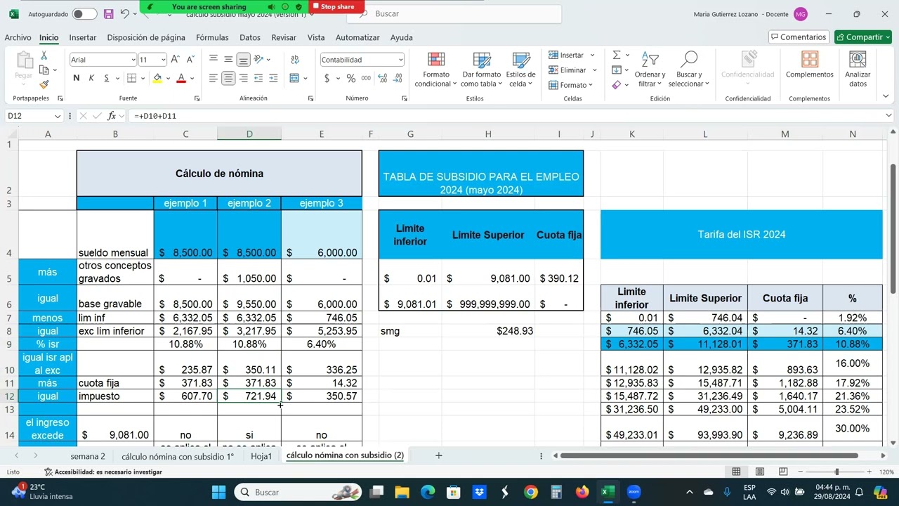 4. ¿Cómo calcular el subsidio al empleo 2024?  con ejemplos en excel