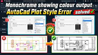 Monochrome Showing Color Output | AutoCAD Plot Style Problem Solved | CONVERTPSTYLES command 