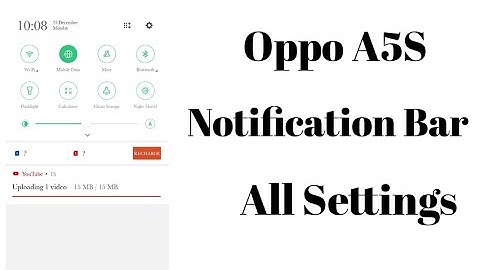 Oppo A5S Notification bar all settings || Tech VM