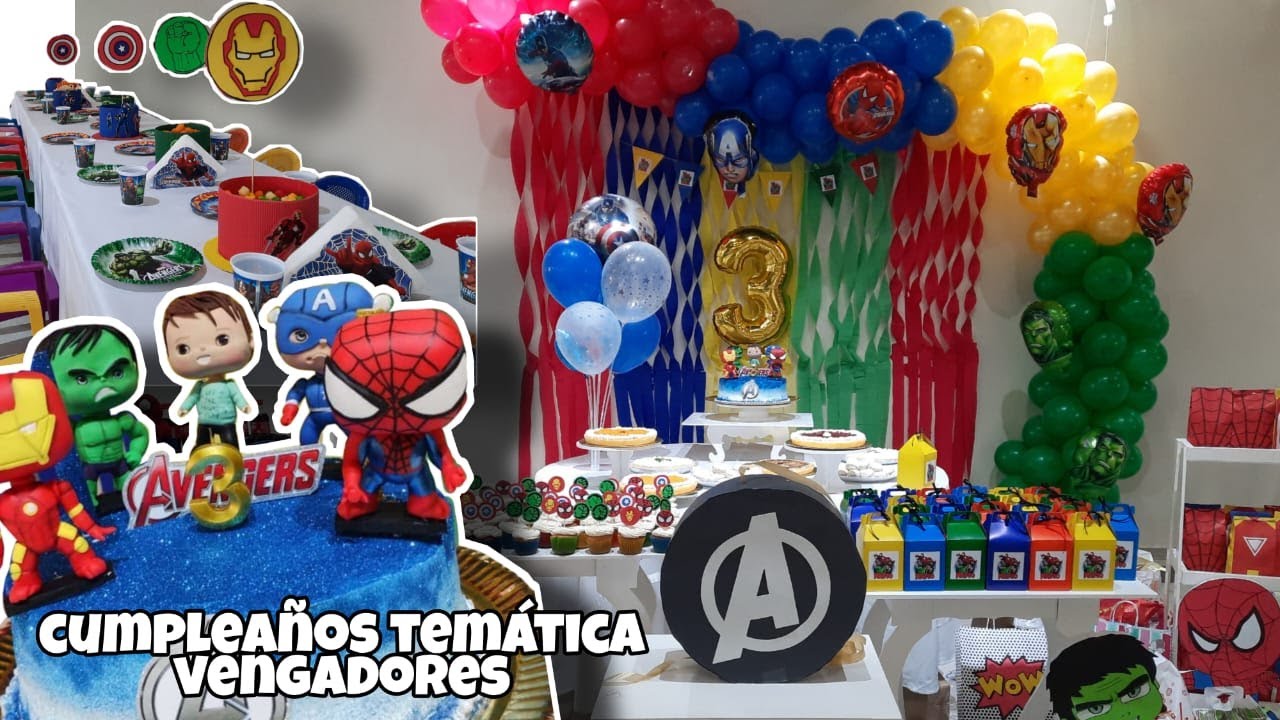 CUMPLEAÑOS TEMÁTICA VENGADORES + SORPRESA😊