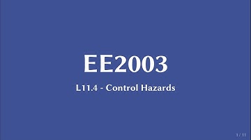 L11.4 - Control Hazards