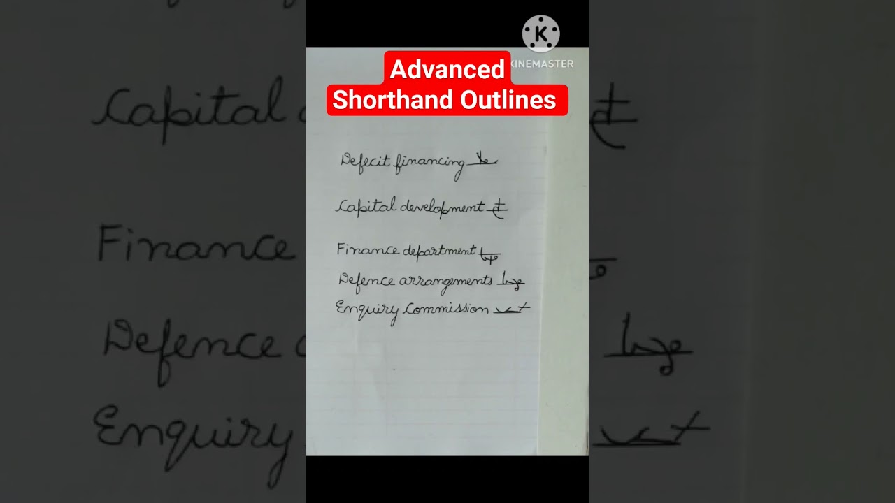 Advanced Shorthand Outlines # ssc# Stenographer# ytshorts