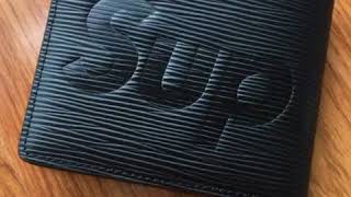 Supreme x Louis Vuitton Slender Wallet - Black