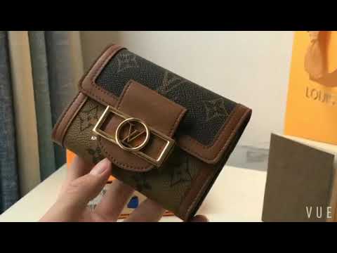 Louis Vuitton Monogram Dauphine Compact Wallet, Brown, One Size