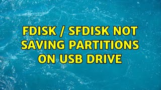 fdisk / sfdisk not saving partitions on USB drive