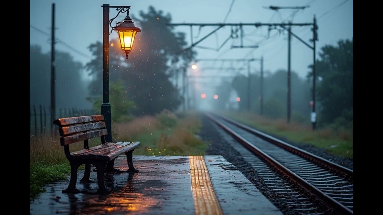 Midnight Rain at the Railway Platform – Cinematic Sounds