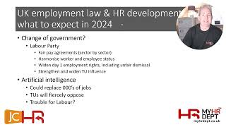 UK employment law & HR developments – what to expect in 2024