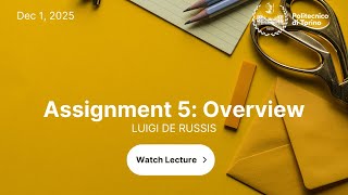 HCI2025 - Lecture 21 - Assignment 5: Overview
