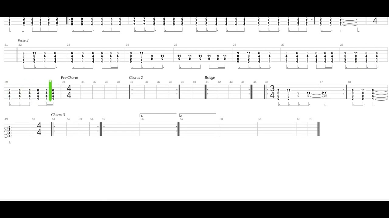 Lost In You Tab by Three Days Grace + Guitar only + Guitar tab