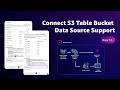 Connect S3 Table Bucket Data Source Support | How To