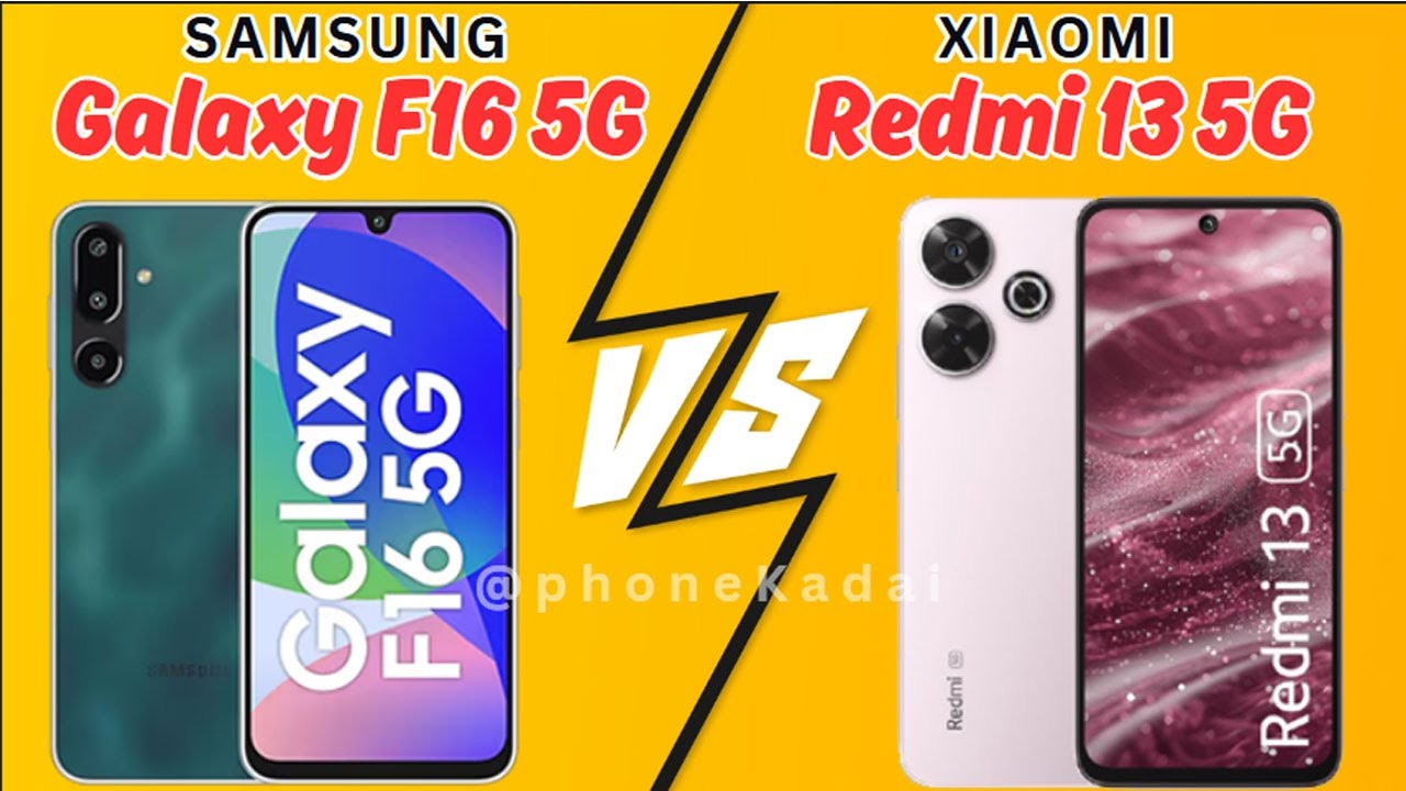 Samsung Galaxy F16 vs Redmi 13 5G Phone specs comparison
