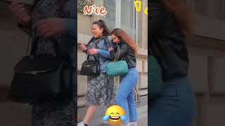 Reaction after being frightened #bushmanprank #funnyprank #pranks #streetpranks