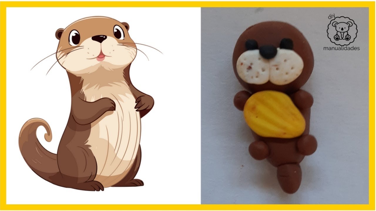 🦦Cómo hacer una adorable NUTRIA con FIMO | Tutorial de Manualidades🦦