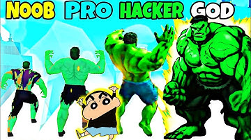 NOOB vs PRO vs HACKER In KAIJU RUN With  Oggy SHINCHAN And CHOP #oggy #noob #hacker #pro #shinchan