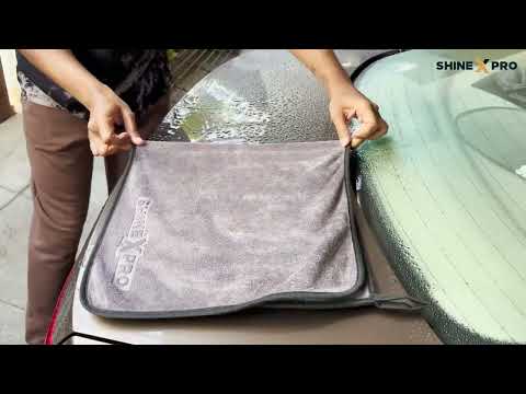 ShineXPro Microfiber Car Cleaning Cloth - OG Soft 500 GSM Extra Large (35x75 CM) Microfiber Cloth - video from ShineXPro
