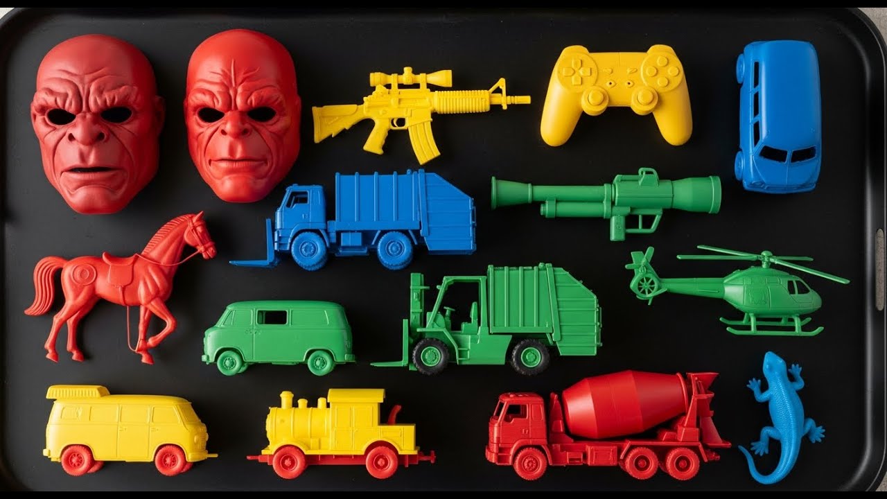 Membersihkan Mainan Mobil Balap, Truk Molen, Kereta Api, Tank Baja, Bus Telolet, Pesawat, Excavator.