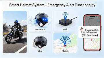 Smart Helmet system - Emergency Alert Functionality