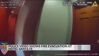 VIDEO: Police officers help evacuate Hotel Santa Fe during fire