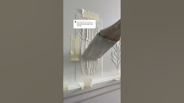 Adding character to wall! | STEP BY STEP | Flower stencil + roll on texture | House Project