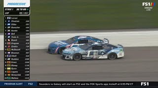 KYLE LARSON ROSS CHASTAIN BATTLE FOR LEAD - 2024 ADVENTHEALTH 400 NASCAR CUP SERIES AT KANSAS