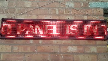 LED P10 Display Scrolling Text Panel 100x20cm