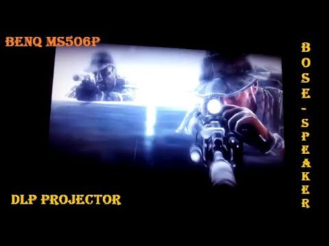 Benq ms506p Projector Gaming Demo With Bose Aquastimas 5.1 home theater