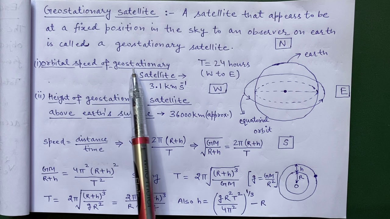 Physics 11th Geostationary Satellite YouTube