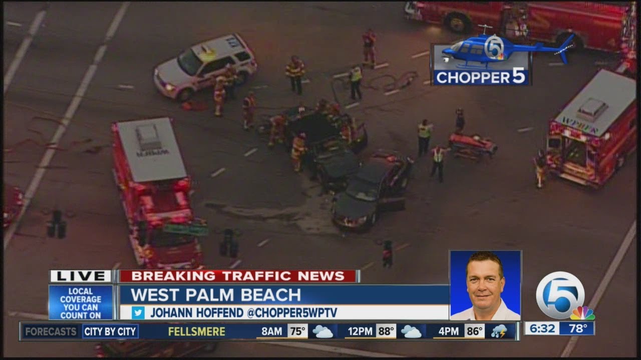 Serious crash closes Palm Beach Lakes Blvd. at Congress Ave.