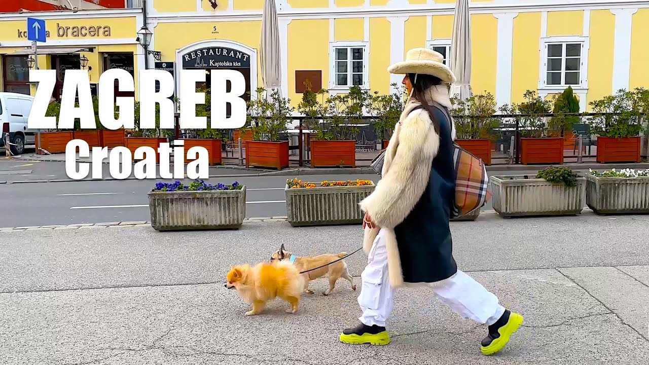 🇭🇷 ZAGREB Croatia ❤️ Walking In Cozy City Center 4K