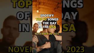 [USA] Spotify Top 10 Songs of the Day, November 28, 2023 #shorts #musiclovers #charttoppers