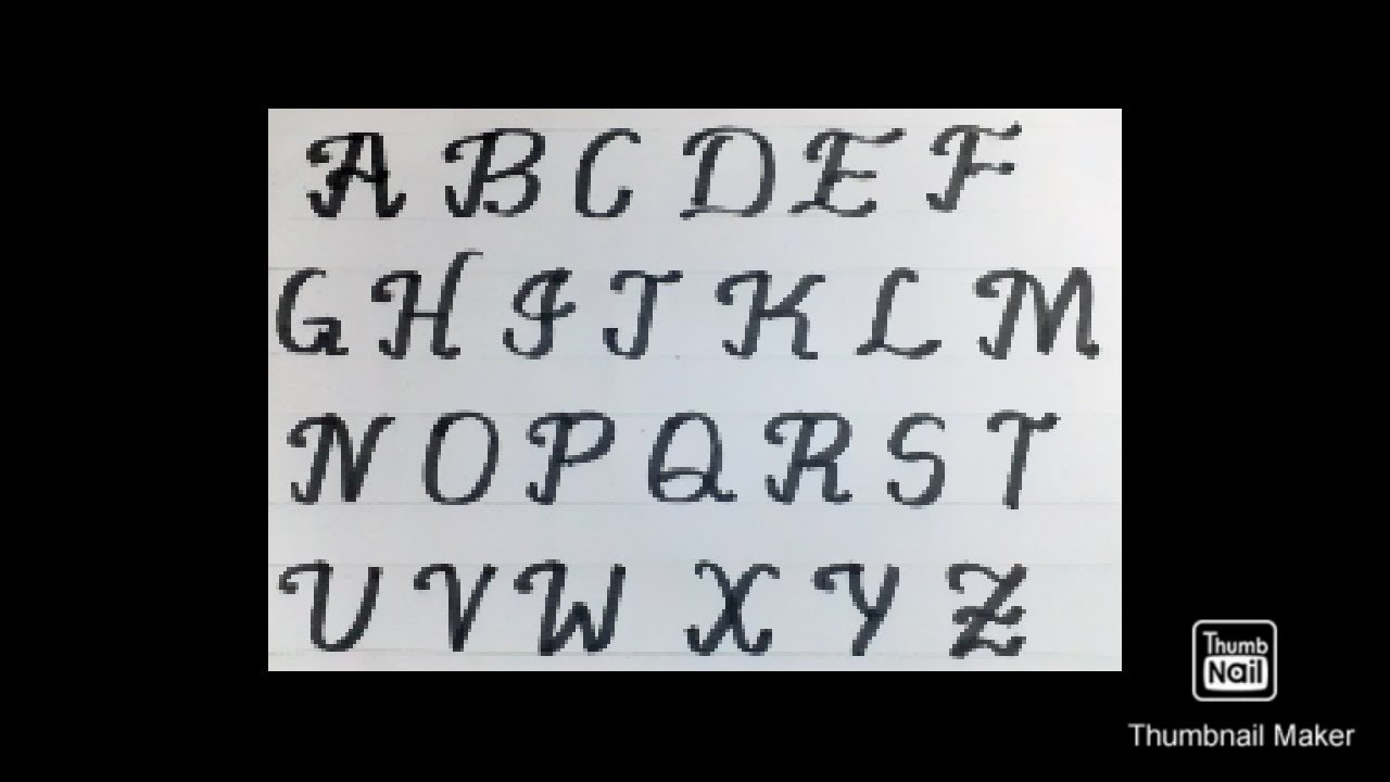 Easy steps to write calligraphy of capital letters in chisel marker ...