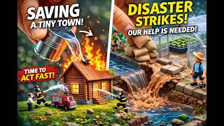 Tiny Heroes Save the Town! 🚒🌊 | 3D Mini World Rescue Adventure
