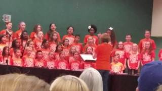 Jalyn s Choir Team performs Hero Music Showcase at Heritage Elementary School