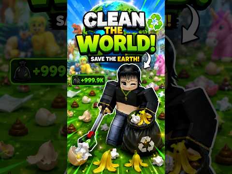 I Tried to CLEAN THE ENTIRE WORLD… It Got INSANE! 🌎🗑️ #roblox #cleantheworld