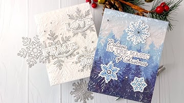 Embossed Acetate and Vellum with Charlene, featuring Snowflakes 3D Embossing Folder