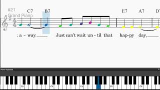 Sweet Lorraine by Cliff Burwell - Easy piano tutorials with leadsheet and chords