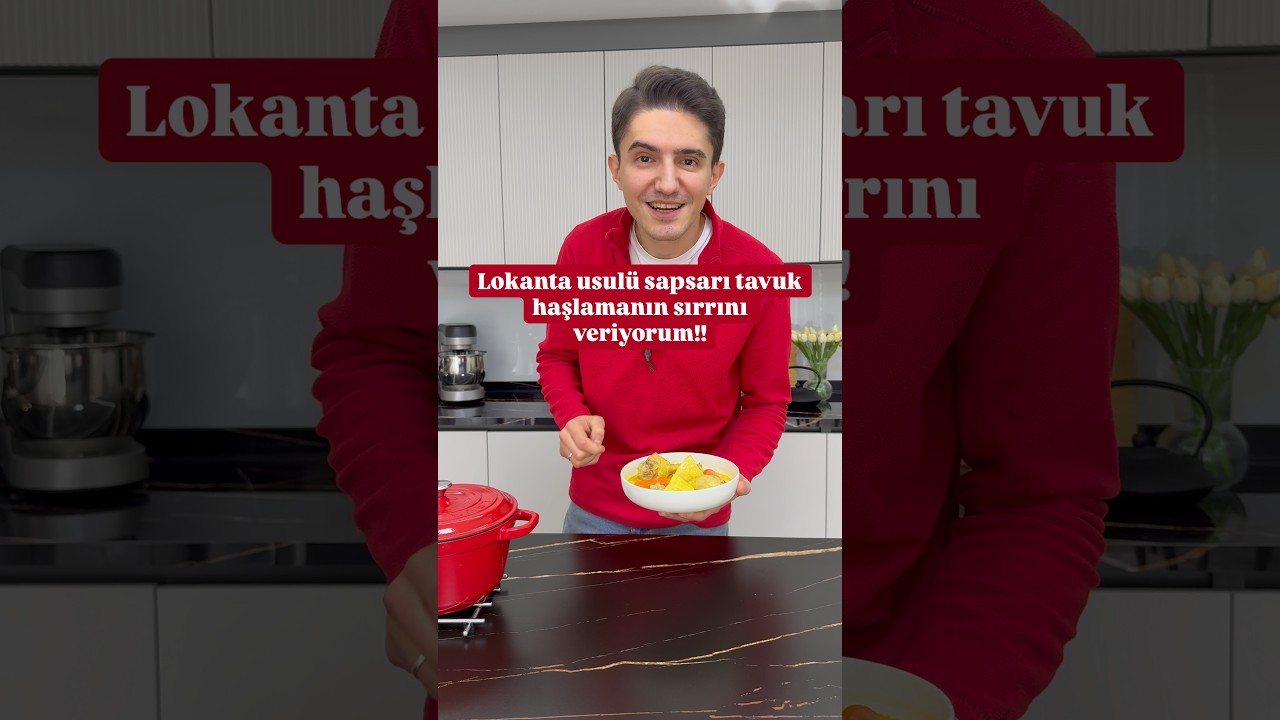 Lokanta usulü sapsarı tavuk haşlamanın sırrını veriyorum!!