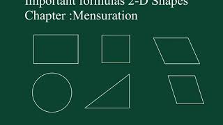 2 D Mensuration Formulas | Basic Mathematics | NCERT/CBSE