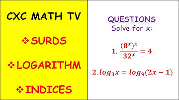 SURDS, Logarithms and Indices|Live Class Session|Pure Mathematics Unit 1