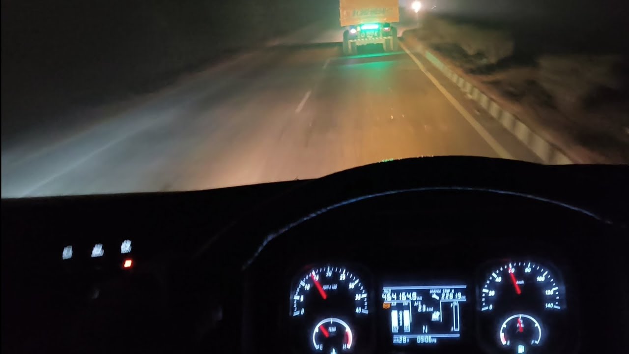 Foggy Night Truck Drive | Real Indian Highway Experience