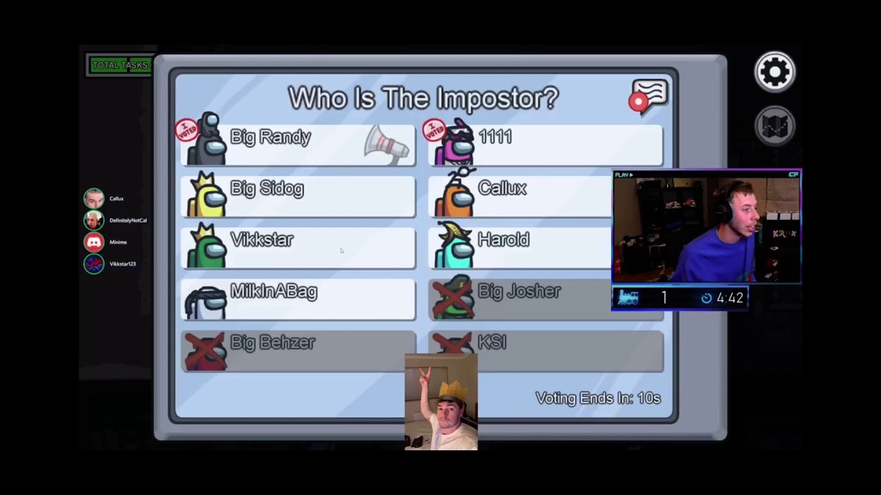 Vikstar123 Among us rage “Shut the f*ck up!”