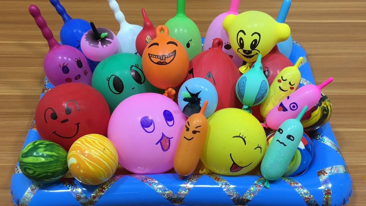 Making Slime with Funny Balloons !!! Slimesmoothie Relaxing Satisfying Slime Videos 