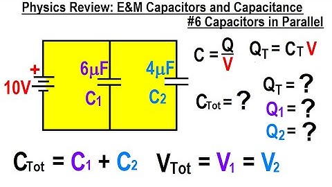 Physics Review: E&M Capacitors and Capacitance #6 Capacitors In Parallel