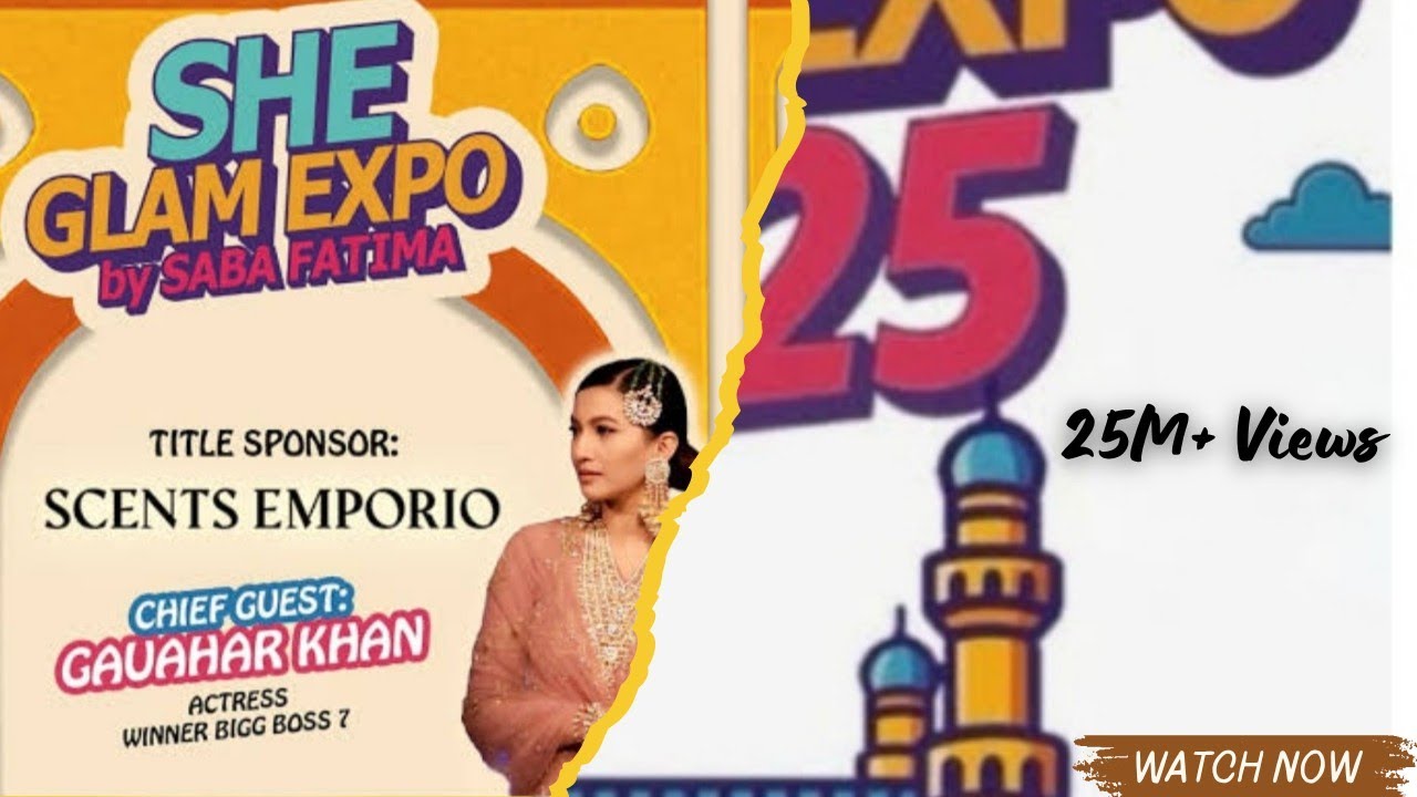 She Glam Expo 2025|Saba Fatima inauguration by Gauhar khan|kings Crown convention hyderabad| 
