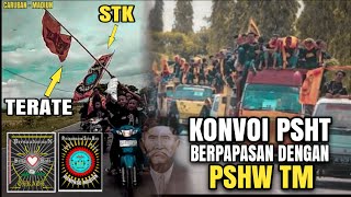 Konvoi PSHT Berpapasan dengan PSHW Tunas Muda ??? || Kumpulan PSHT & PSHW Konvoi Bareng ||